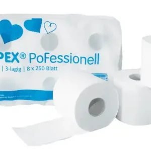 Toilettenpapier Wipex 3-lagig - 8 Rollen á 250 Blatt Ausverkauf
